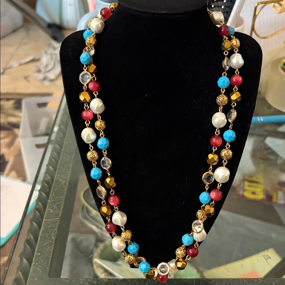 Joan Rivers Rare,Vintage, signed, Necklace 50” long - crystals. - Picture 4 of 4